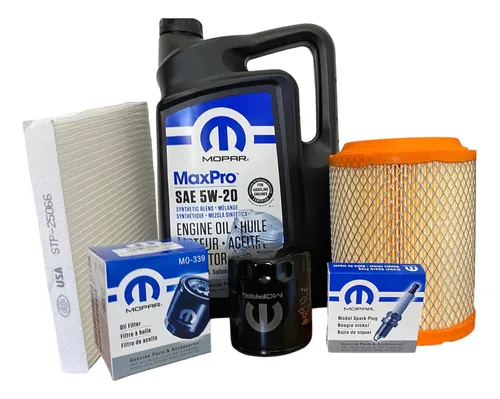 Kit Aceite Motor + Filtros + Bujias Mopar Jeep compass y patriot 2.0 2.4 2011 al 2017